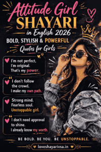 Attitude Girl Shayari image