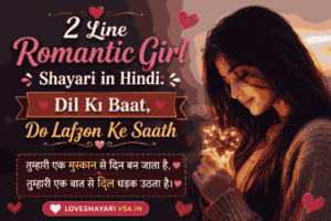 2 Line Romantic girl shayari in Hindi Love Shayari Collection